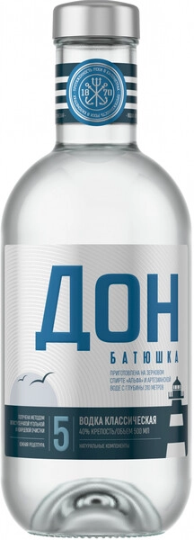 Водка Дон-Батюшка, 0.5 л