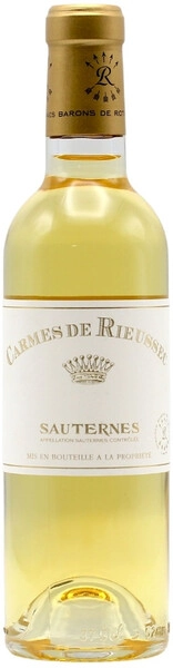 Вино Carmes de Rieussec, Sauternes AOC, 2019, 375 мл