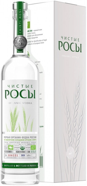 Водка Чистые Росы, в подарочной коробке, 3 л