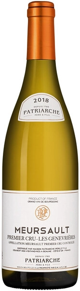 Вино Patriarche, Meursault 1-er Cru Les Genevrieres AOC, 2018