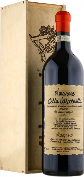 Вино Cantine Aldegheri, Amarone della Valpolicella Classico Santambrogio DOCG, 2015, wooden box, 3 л