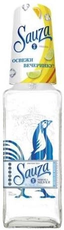 Текила Sauza Silver, with glass, 0.5 л