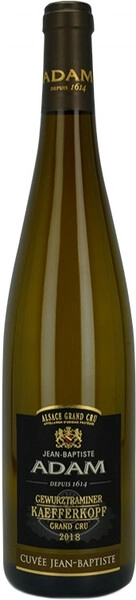 Вино Jean-Baptiste Adam, Gewurztraminer Grand Cru Kaefferkopf Cuvee Jean-Baptiste, Alsace AOC, 2018