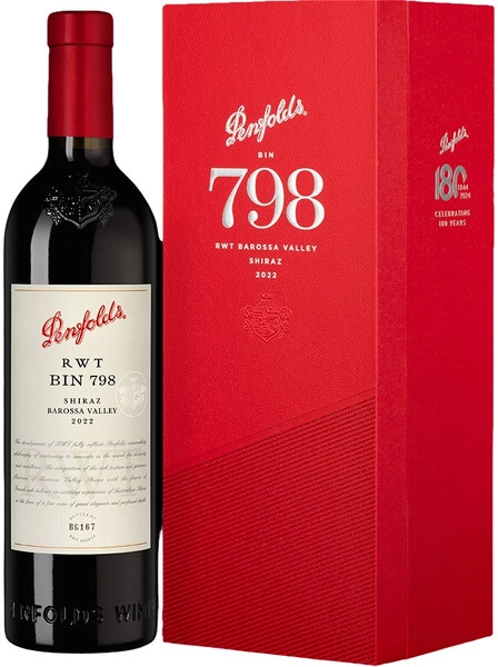 Вино Penfolds, "RWT Bin 798" Shiraz, 2022, gift box