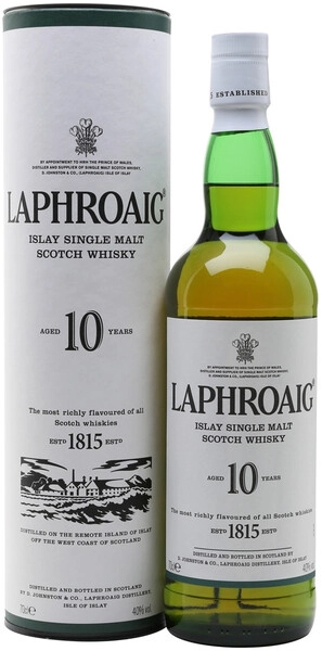 Виски Laphroaig 10 years old, in tube, 0.7 л