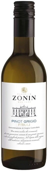 Вино Zonin, Pinot Grigio, Friuli DOC, 2024, 250 мл
