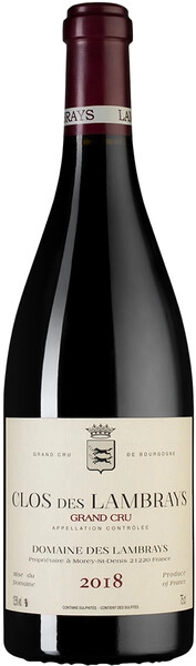 Вино Clos des Lambrays Grand Cru AOC, 2018