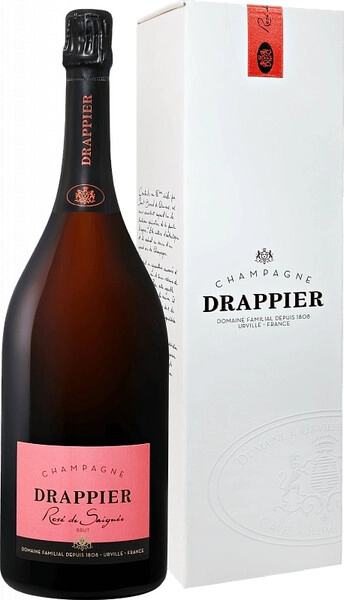 Шампанское Champagne Drappier, Brut Rose, Champagne AOC, gift box, 1.5 л