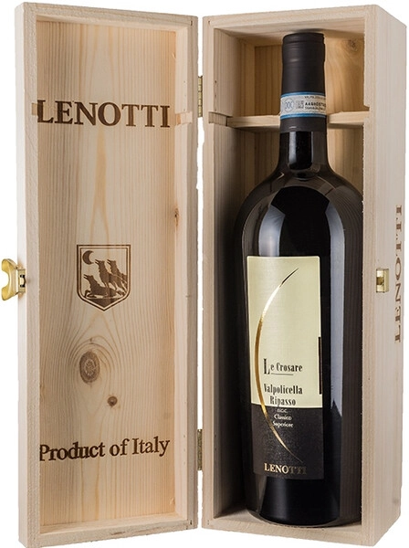 Вино Lenotti, Le Crosare Valpolicella Ripasso DOC Classico Superiore, 2015, wooden box, 1.5 л