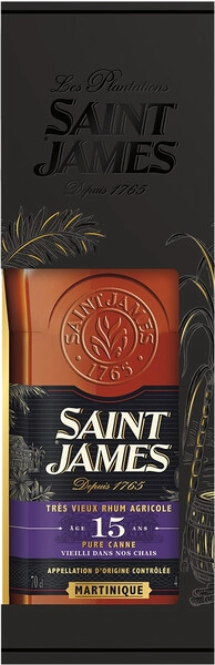 Ром Saint James Tres Vieux Agricole 15 Years Old, Martinique AOC, gift box, 0.7 л