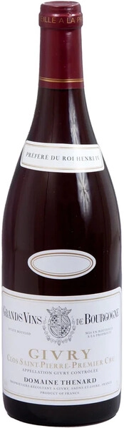 Вино Domaine Thenard, Givry Premier Cru Clos Saint-Pierre, 2018