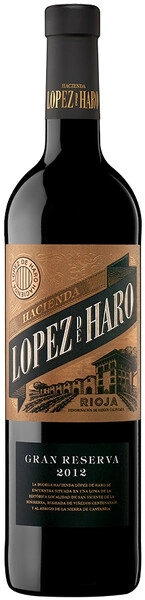 Вино Hacienda Lopez de Haro, Gran Reserva, Rioja DOCa, 2012