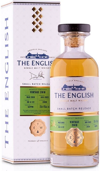 Виски The English Heavily Smoked Small Batch Release, 2010, gift box, 0.7 л