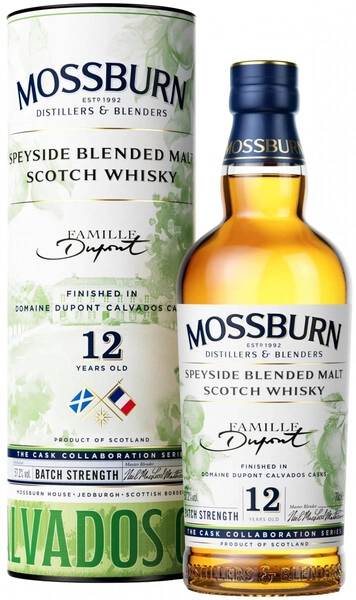 Виски Mossburn, Speyside Blended Malt Calvados Dupont Cask 12 Years Old, in tube, 0.7 л