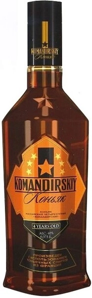 Коньяк "Командирский" 4 года, 375 мл