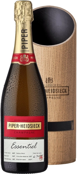 Шампанское Piper-Heidsieck, Essentiel Cuvee Brut, wooden tube Amplifier Nature Sound