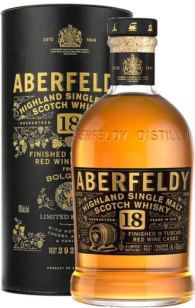 Виски "Aberfeldy" Bolgheri, 18 Years Old, in tube, 0.7 л