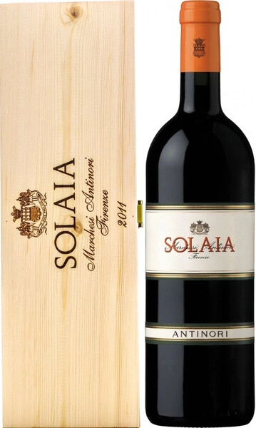 Вино Antinori, Solaia, Toscana IGT, 2011, wooden box