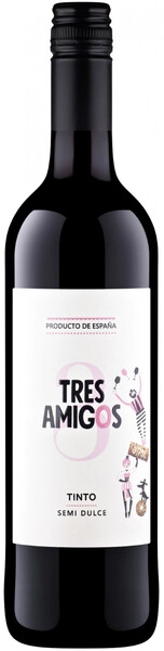 Вино Tres Amigos Tinto Semi Dulce