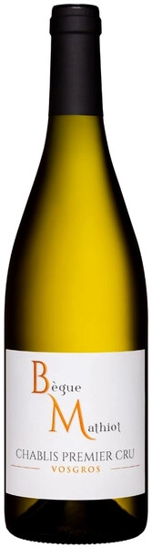 Вино Domaine Begue Mathiot, Chablis 1-er Cru "Vosgros" AOC, 2022
