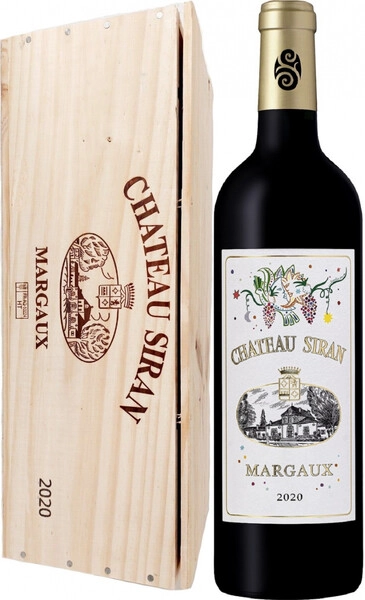 Вино Chateau Siran, Margaux AOC, 2020, wooden box, 1.5 л