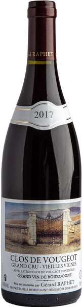 Вино Gerard Raphet, Clos de Vougeot Grand Cru Vieilles Vignes AOC, 2017