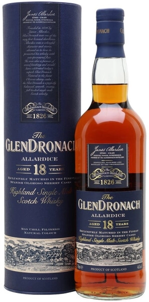 Виски Glendronach Allardice 18 years old, in tube, 0.7 л
