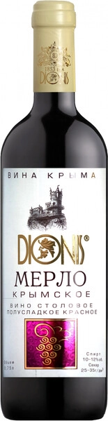Вино Dionis Merlot Krymskoe