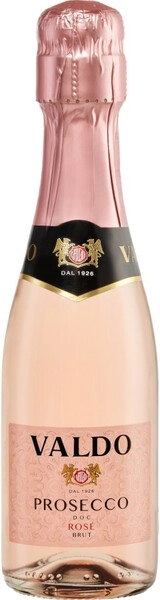 Игристое вино Valdo, Prosecco DOC Rose Brut, 2023, 200 мл