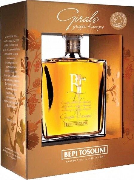 Граппа Bepi Tosolini, Girale Grappa di Chardonnay, gift box, 1.5 л