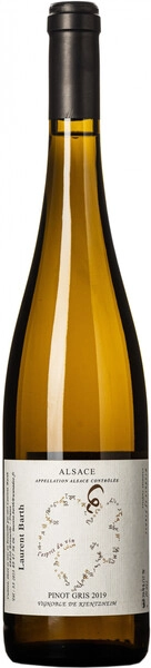 Вино Laurent Barth, Vignoble de Kientzheim Pinot Gris, Alsace AOC, 2019