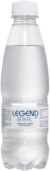 Вода Legend of Baikal Sparkling, PET, 0.33 л