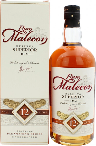 Ром Malecon, Reserva Superior Anejo 12 Anos, gift box, 0.7 л