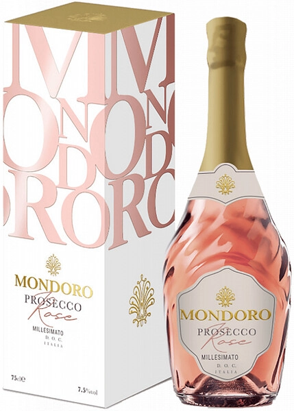 Игристое вино Mondoro Prosecco DOC Rose, gift box