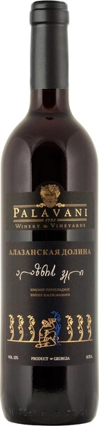 Вино Palavani, "Alazani Valley" Red, Etiqueta Negra