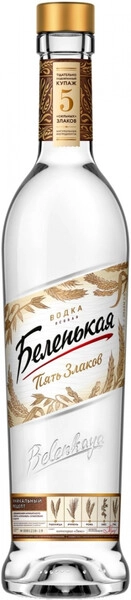 Водка Беленькая Пять Злаков, 0.5 л