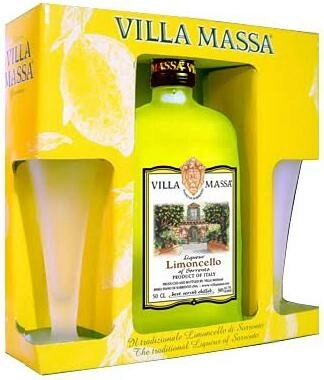 Ликер Limoncello di Sorrento, gift box with 2 glasses, 0.75 л