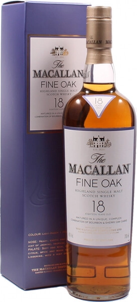 Виски Macallan Fine Oak 18 Years Old, with box, 0.7 л