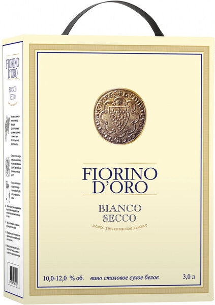 Вино Natale Verga, Fiorino d'Oro Bianco Secco, bag-in-box, 3 л