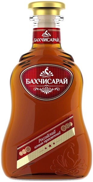 Коньяк Бахчисарай 3 звезды, 0.5 л