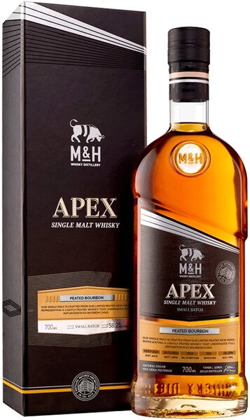 Виски M&H, Apex Peated Bourbon Cask, gift box, 0.7 л