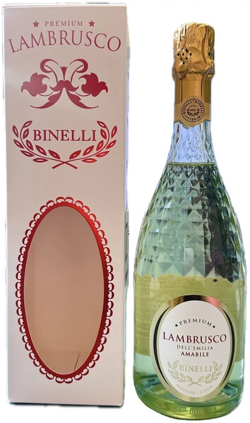 Игристое вино Binelli Premium Lambrusco Bianco Amabile, Dell'Emilia IGT, gift box