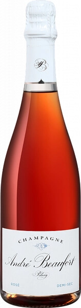 Шампанское Andre Beaufort, Polisy Rose Demi-Sec, Champagne AOC, 2016