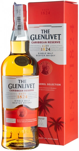 Виски The Glenlivet Caribbean Reserve, gift box, 0.7 л