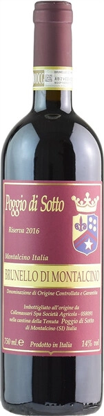 Вино Poggio di Sotto, Brunello di Montalcino Riserva DOCG, 2016
