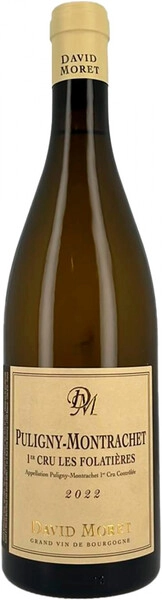 Вино David Moret, Puligny-Montrachet 1er Cru Les Folatieres AOC, 2022