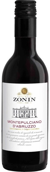 Вино Zonin, Montepulciano d'Abruzzo DOC, 2024, 250 мл