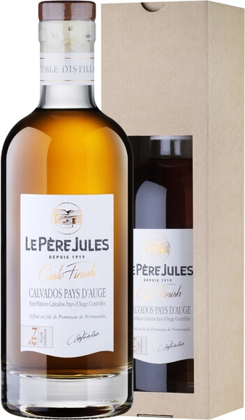 Кальвадос Le Pere Jules, 7 Ans Cask Finish, Calvados Pays d'Auge AOC, gift box, 0.7 л