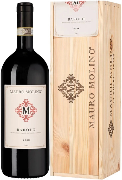 Вино Mauro Molino, Barolo DOCG, 2022, wooden box, 1.5 л