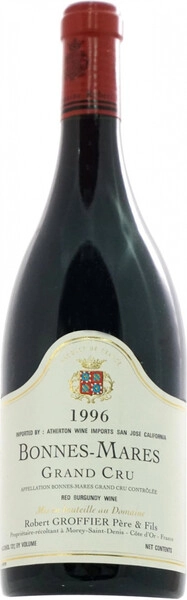 Вино Domaine Robert Groffier Pere & Fils, Bonnes-Mares Grand Cru AOC, 1996, 1.5 л